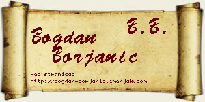 Bogdan Borjanić vizit kartica